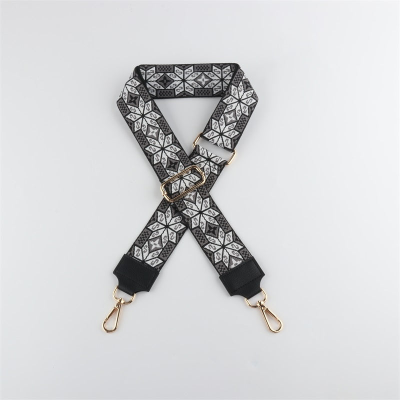 Dark Color Bag Strap with Leather Head