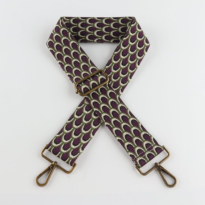 Fish Scale Pattern Bronze Buckle Wide Shoulder Straps