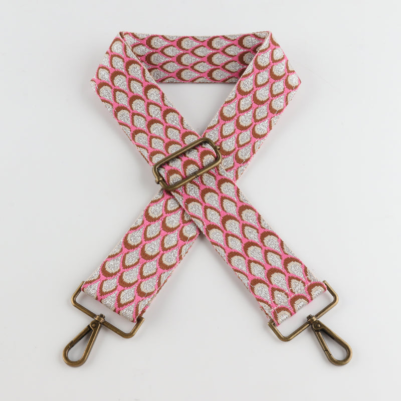 Fish Scale Pattern Bronze Buckle Wide Shoulder Straps