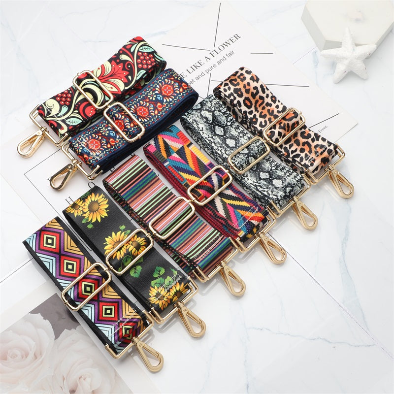 Ethnic Pattern Wide Bag Shoulder Strap