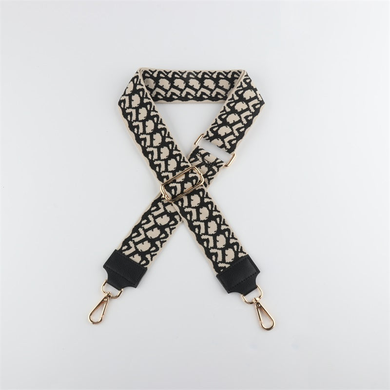 Regular Texture Bag Strap with Leather Head