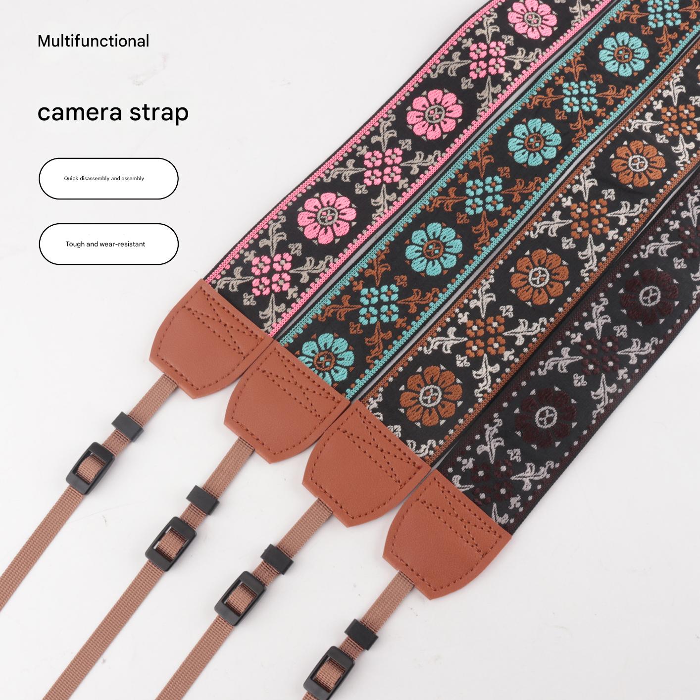 Chinese style Embroidered Jacquard Camera Halter Strap