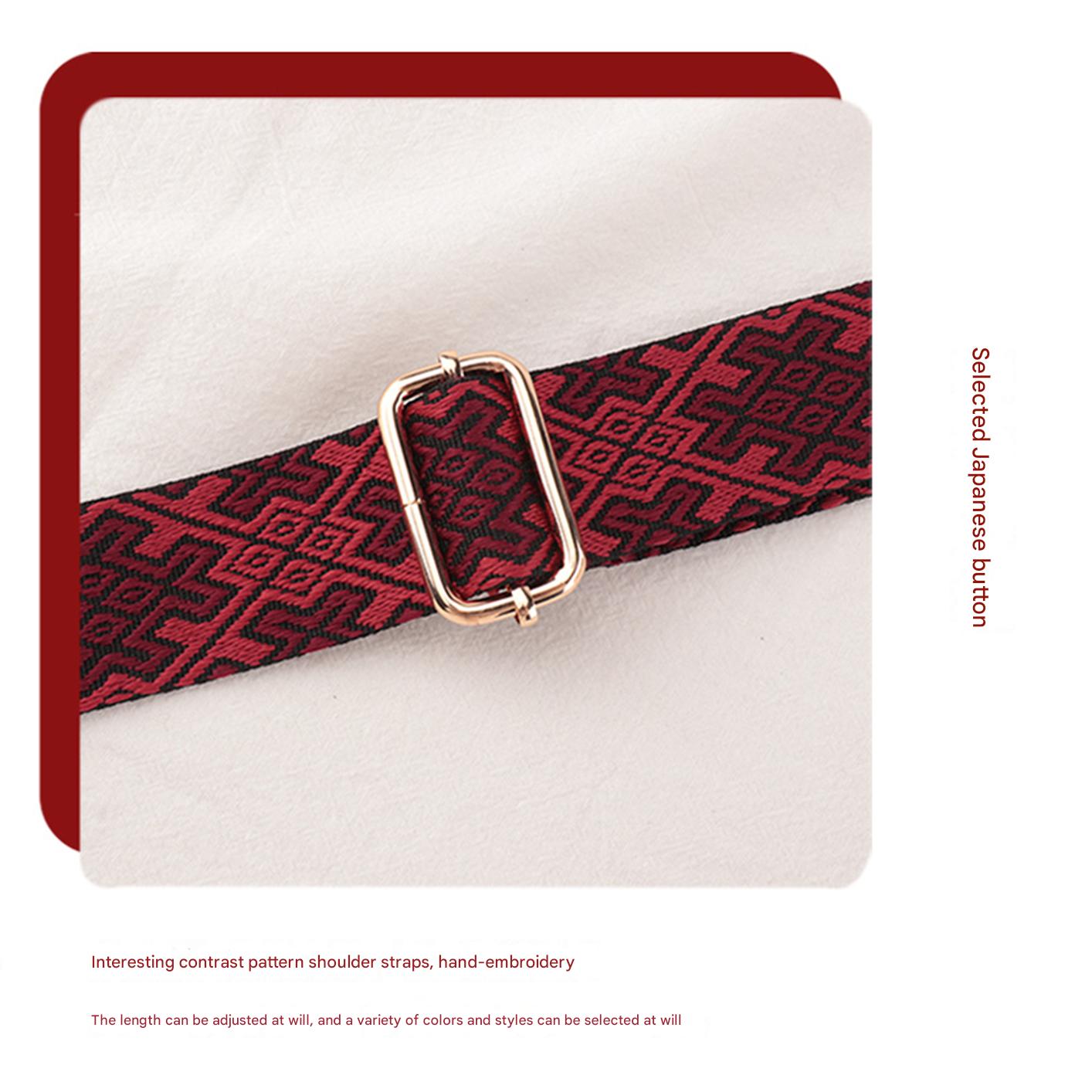Tic-tac-toe textured shoulder straps
