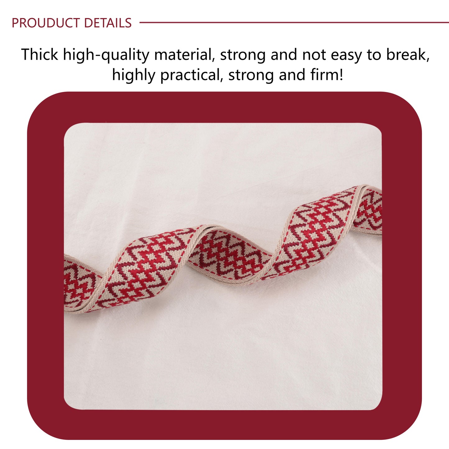 High Load and Durable Bag Strap with Metal Buckle