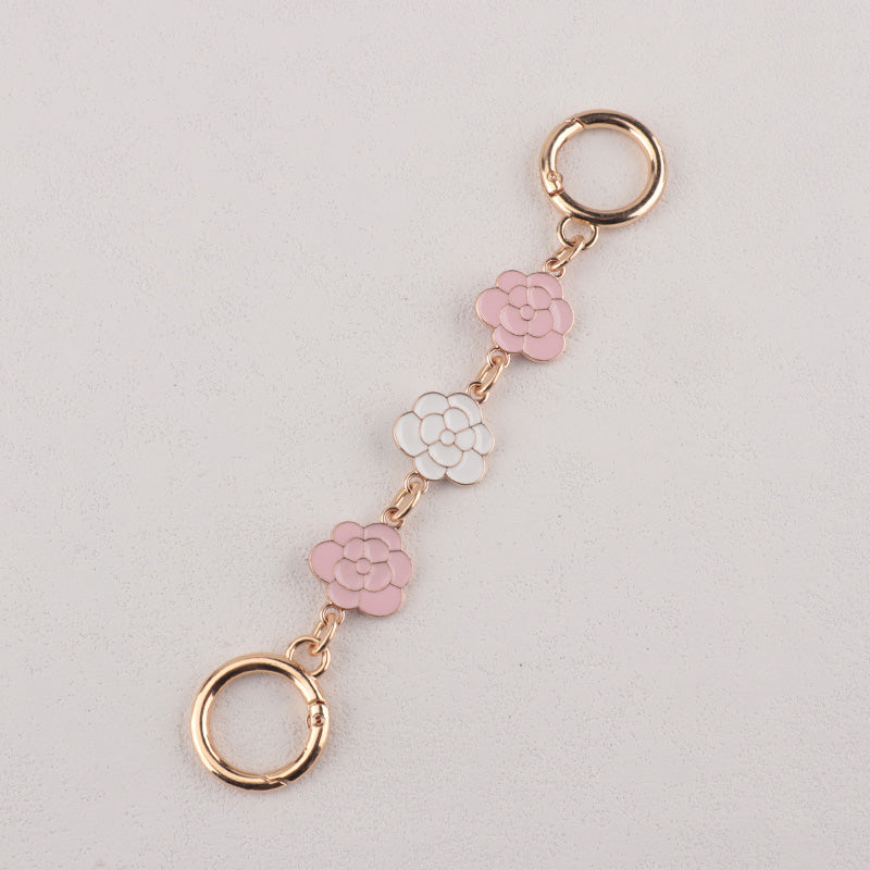 Camellia Moon Four Leaf Clover shape Metal Bag Chain