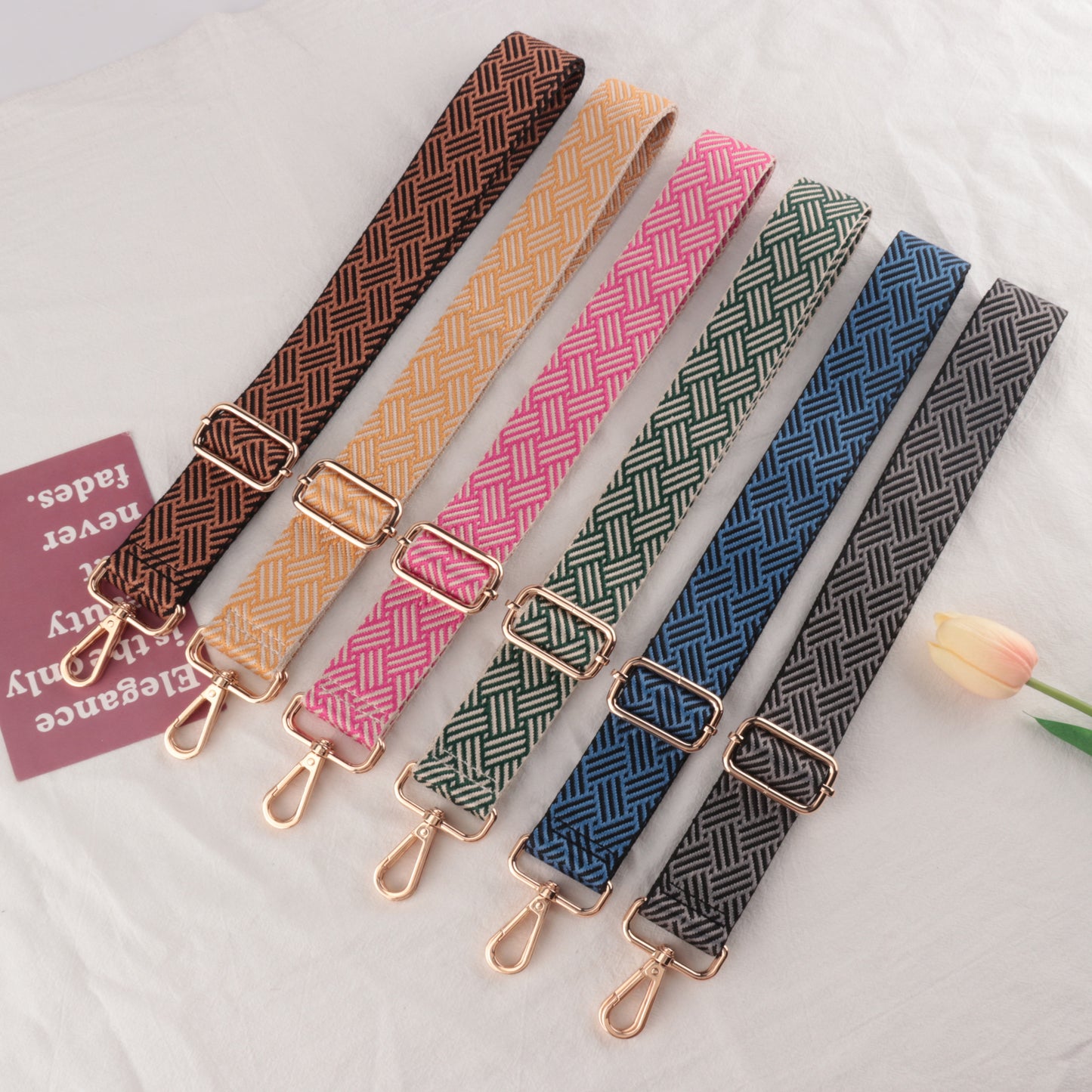 Braided texture shoulder straps in various colors