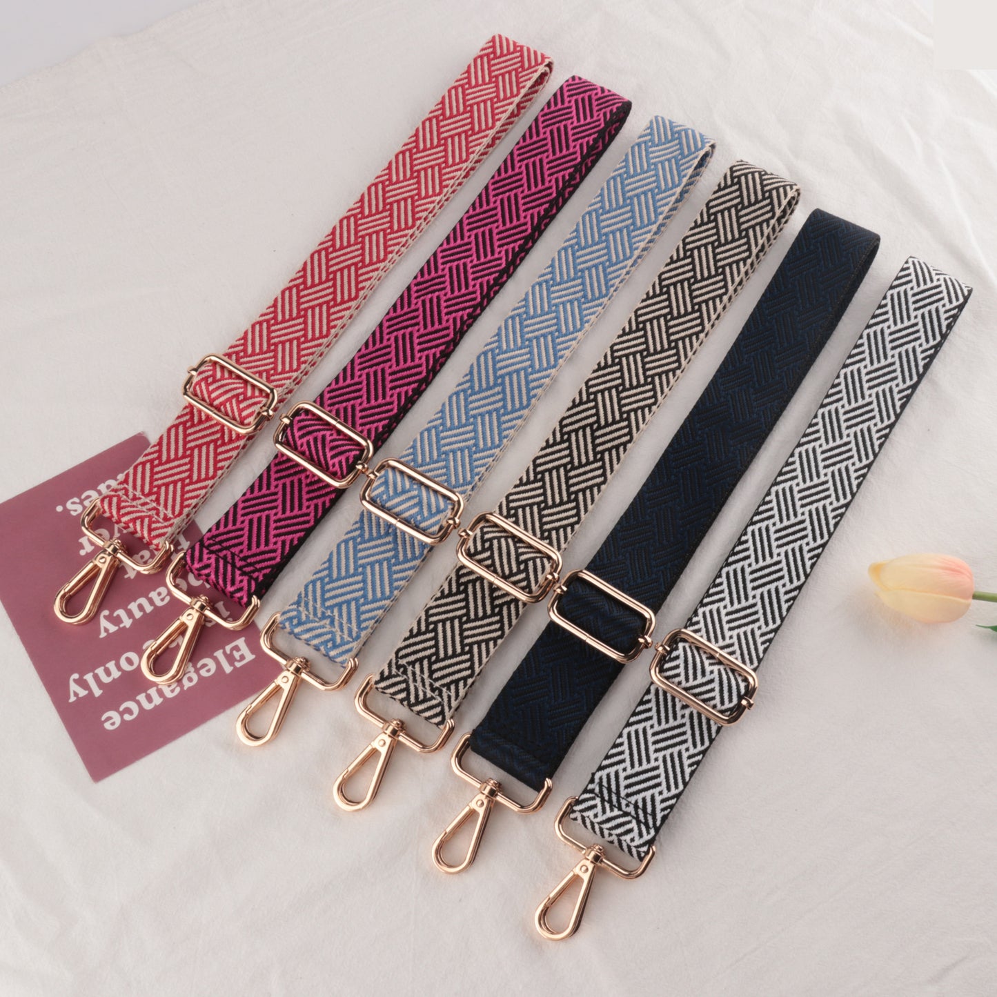 Braided texture shoulder straps in various colors