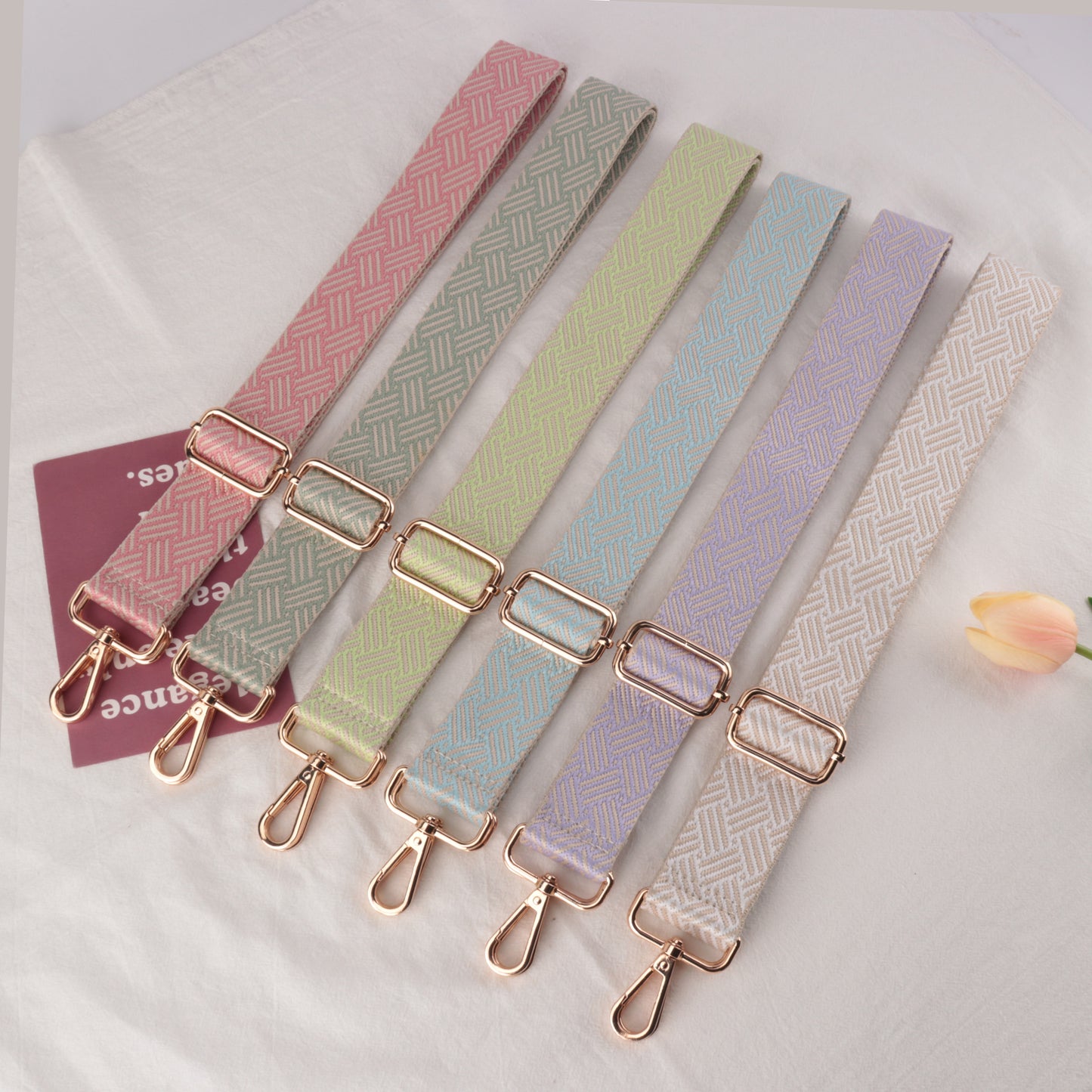 Braided texture shoulder straps in various colors