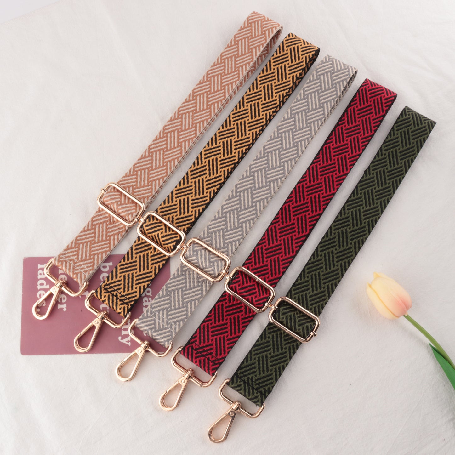 Braided texture shoulder straps in various colors