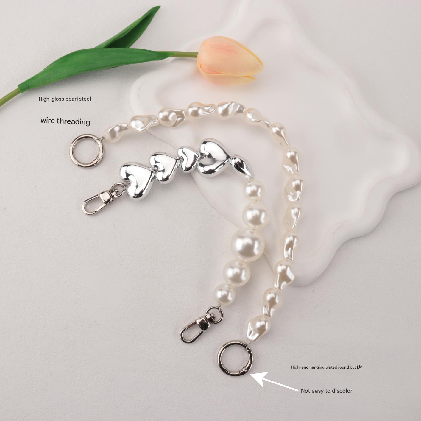 High-bright Shaped Pearls Bag Pearl Chain