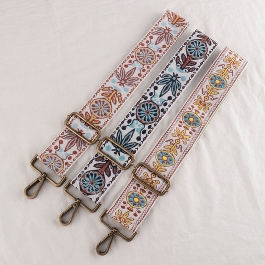 Embroidered Woven Retro Literary Shoulder Strap
