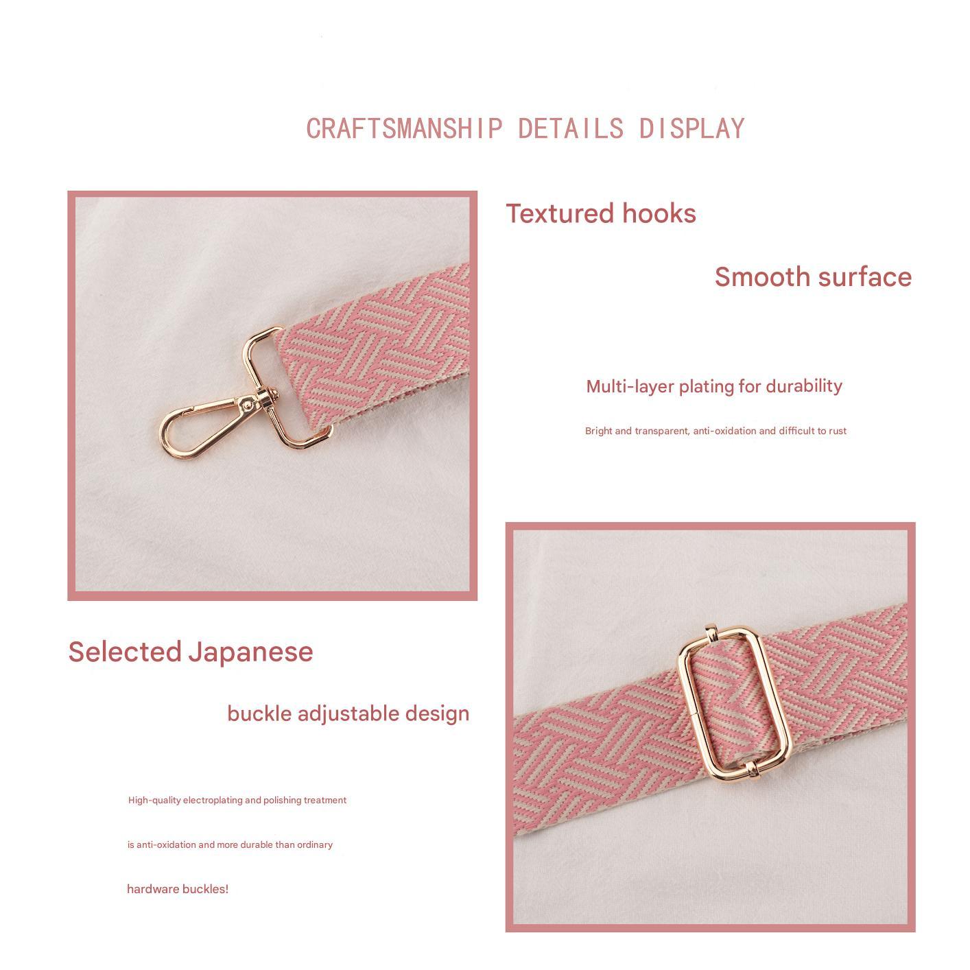 Braided texture shoulder straps in various colors
