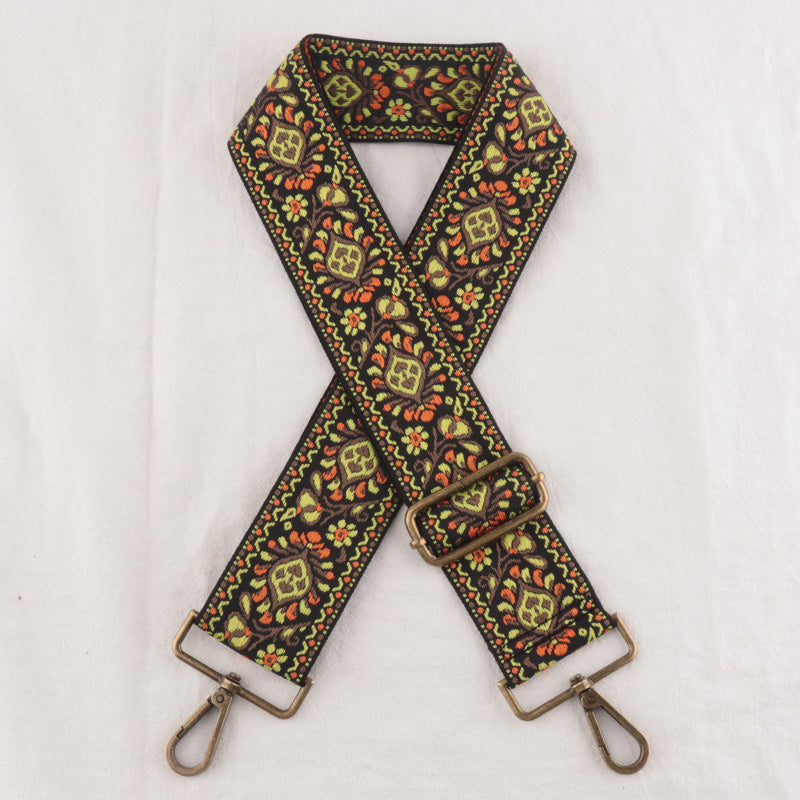 Ethnic Style Embroidery Versatile Colorful Braided Bag Strap