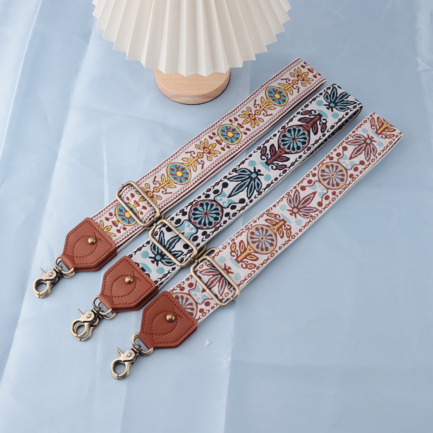 Leaf Shape Embroidered Shoulder Strap