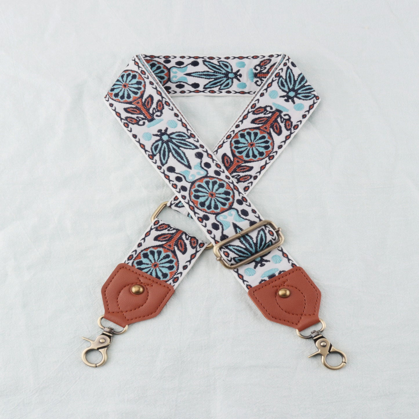 Leaf Shape Embroidered Shoulder Strap