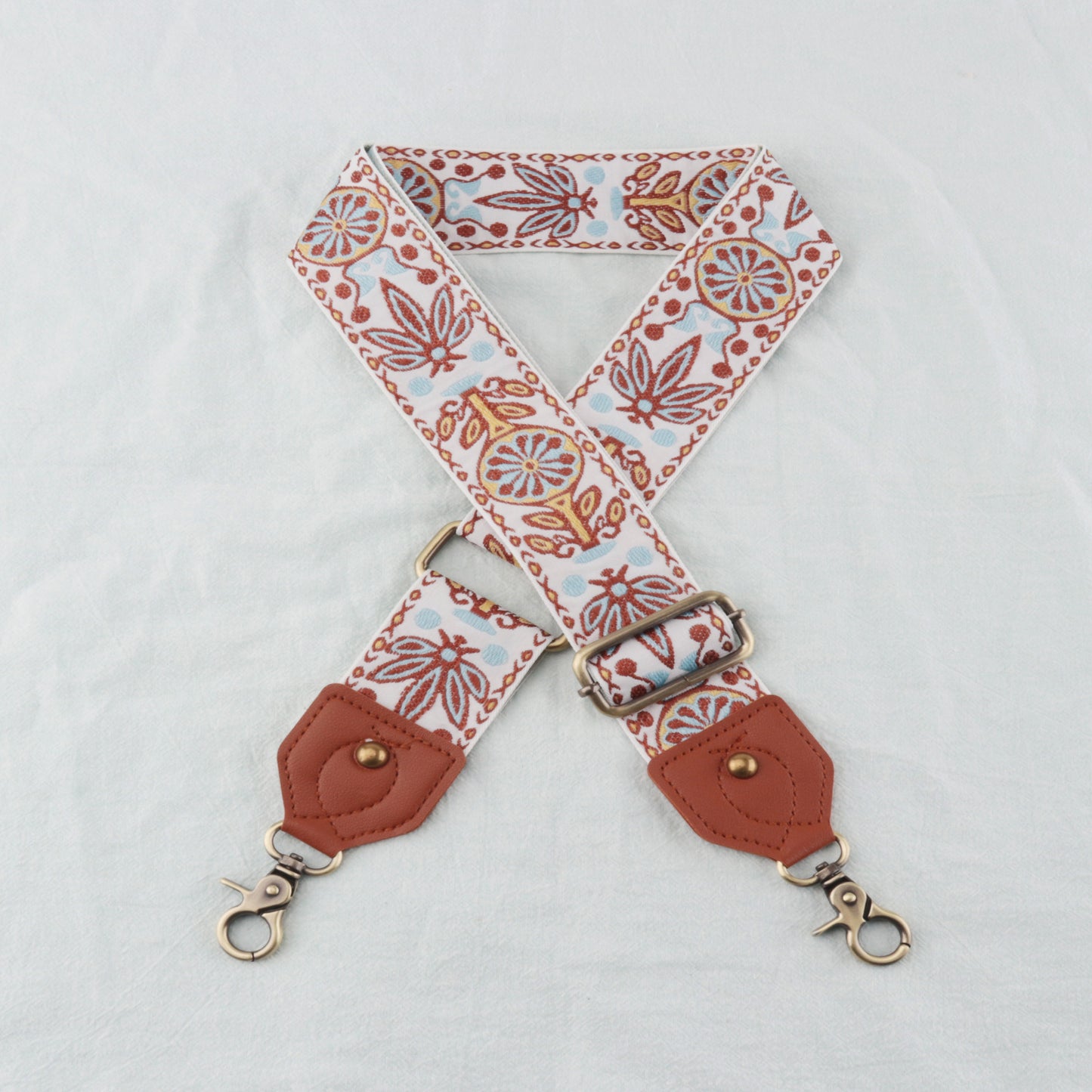Leaf Shape Embroidered Shoulder Strap
