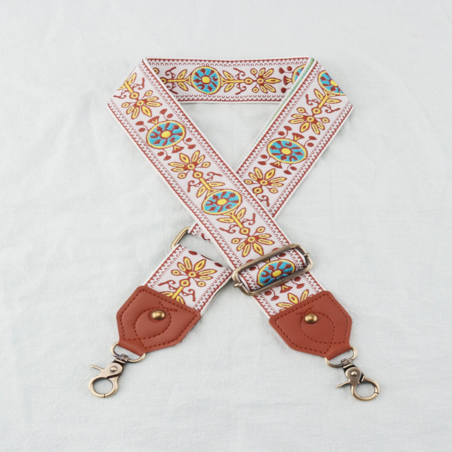 Leaf Shape Embroidered Shoulder Strap