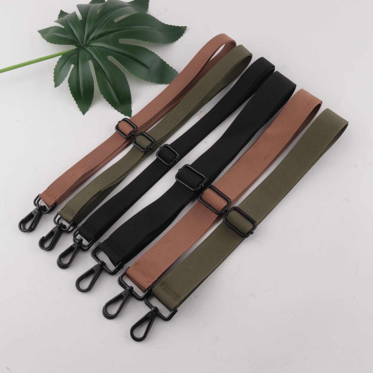 Solid Color Spaghetti Bag Straps with Matte Black Buckle