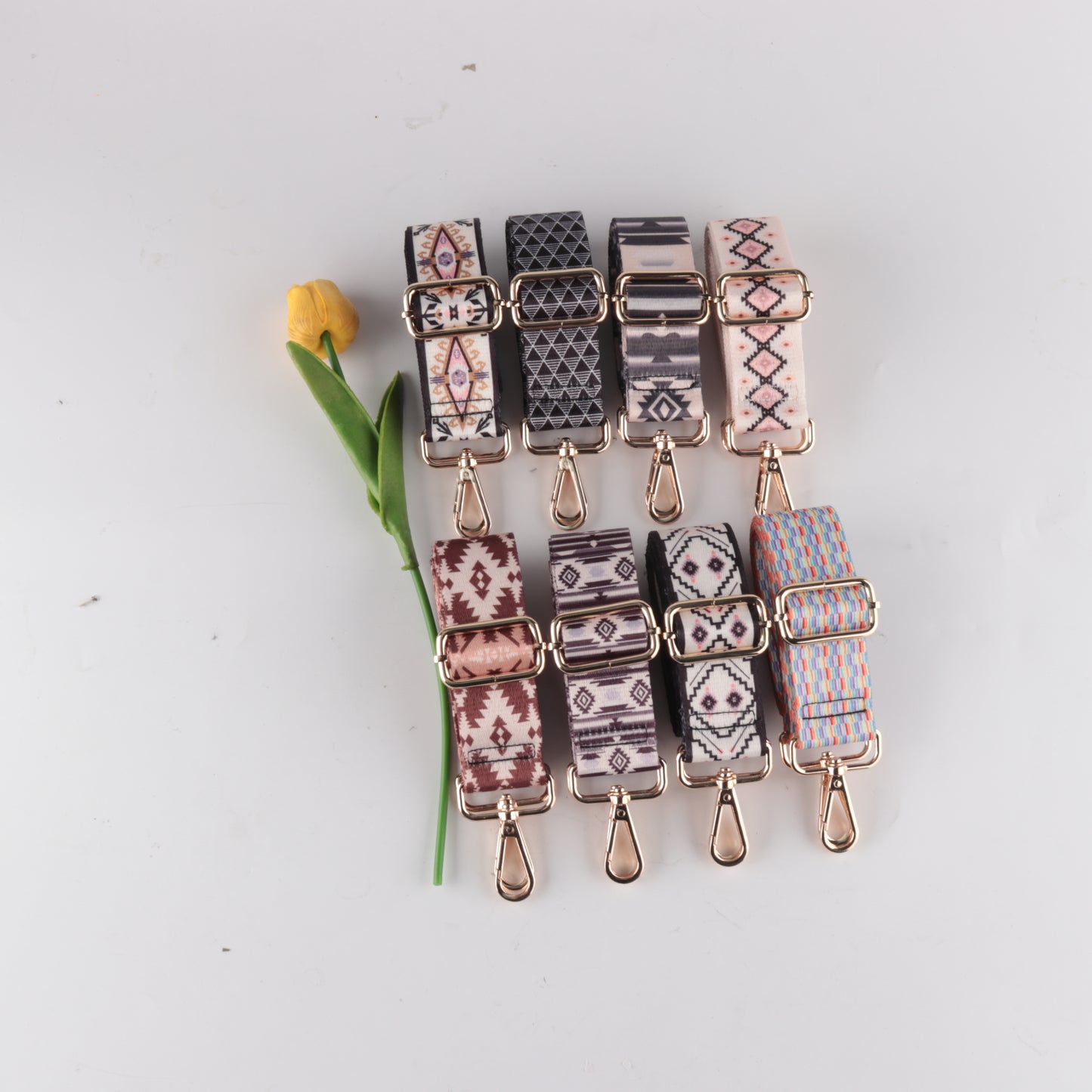 Multicolor Graphic Geometric Print Bag Strap
