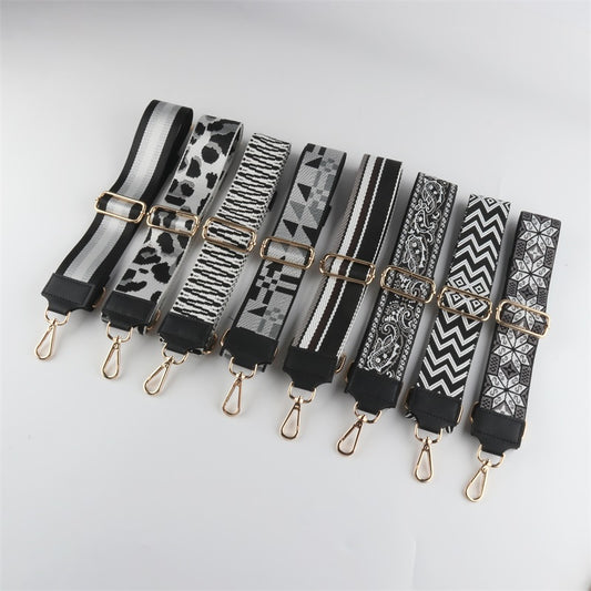 Dark Color Bag Strap with Leather Head