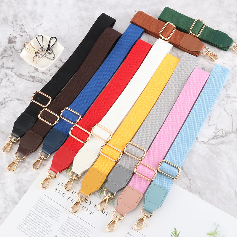 Muti-Solid Color Adjustable Bag Straps with Leather Head