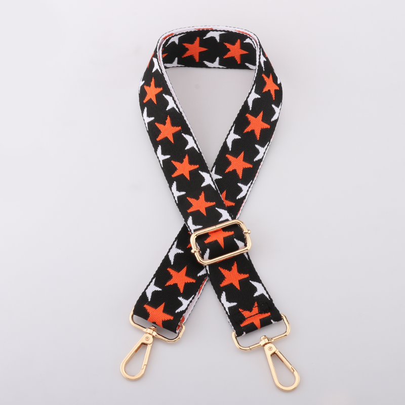 Star and Letter Print Bag Strap