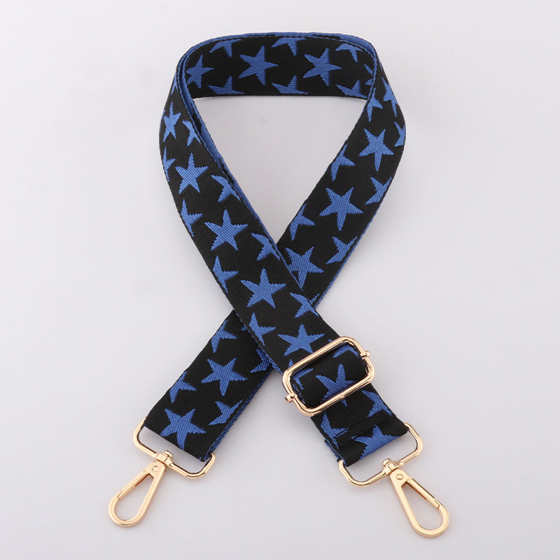 Star and Letter Print Bag Strap