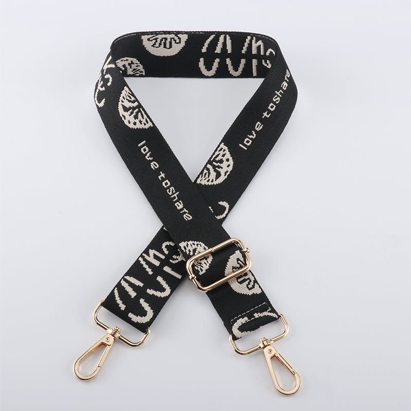 Star and Letter Print Bag Strap