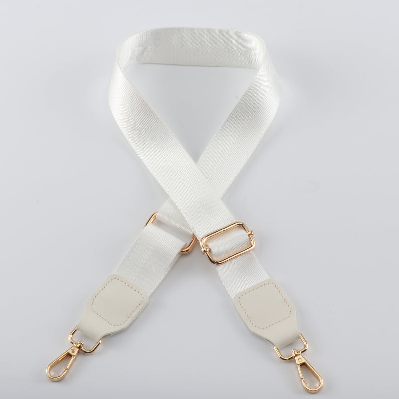 Solid Color Bag Shoulder Strap with Leather Head