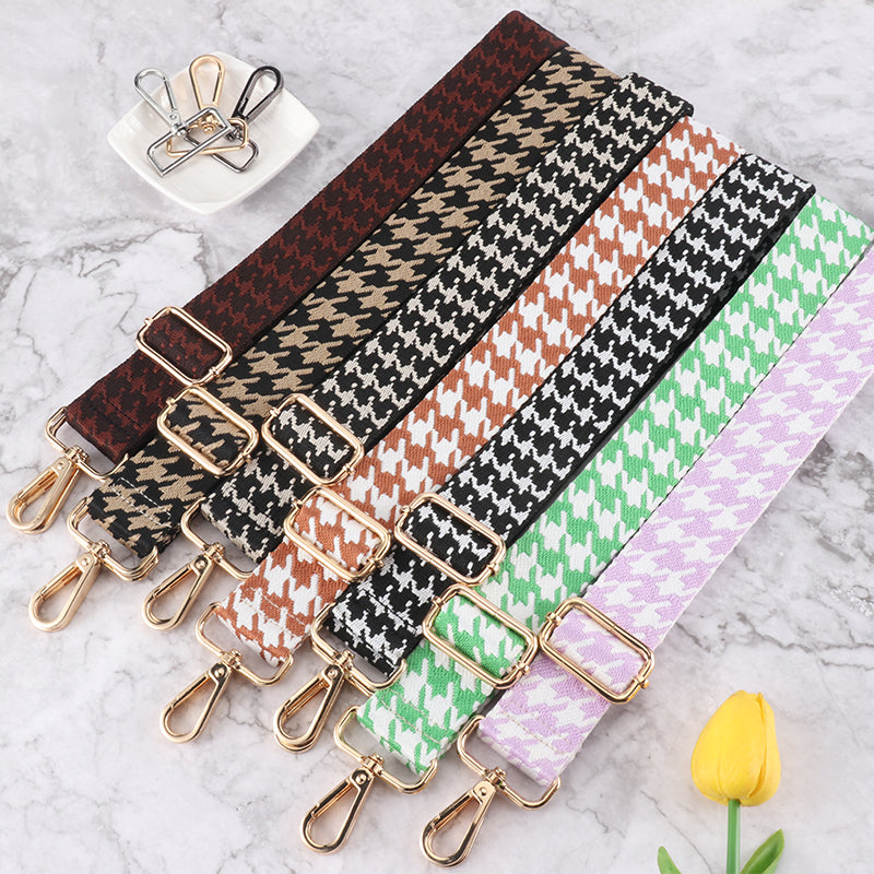 Houndstooth Textured Bag Strap