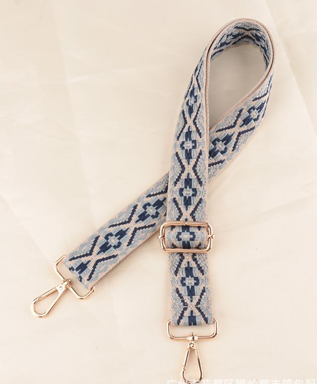 Multicolor Jacquard Bag Shoulder Strap