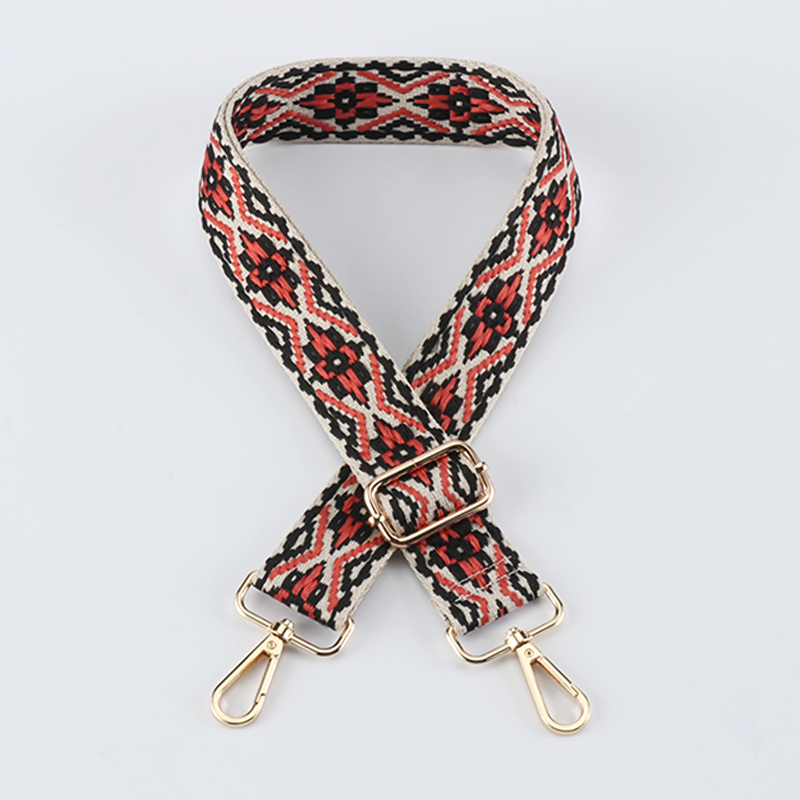 Multicolor Jacquard Bag Shoulder Strap