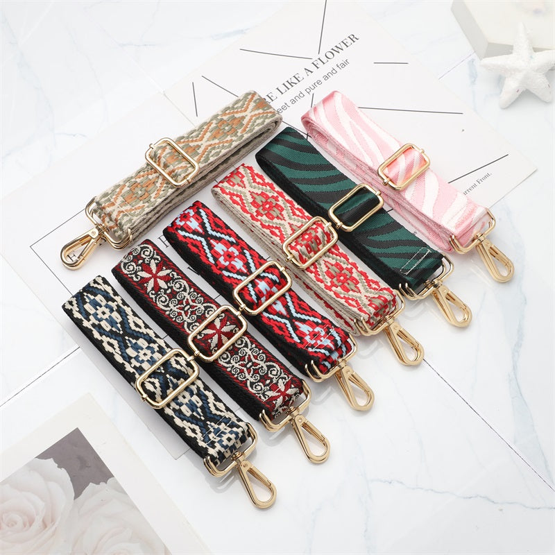 Multicolor Floral Pattern Bag Straps