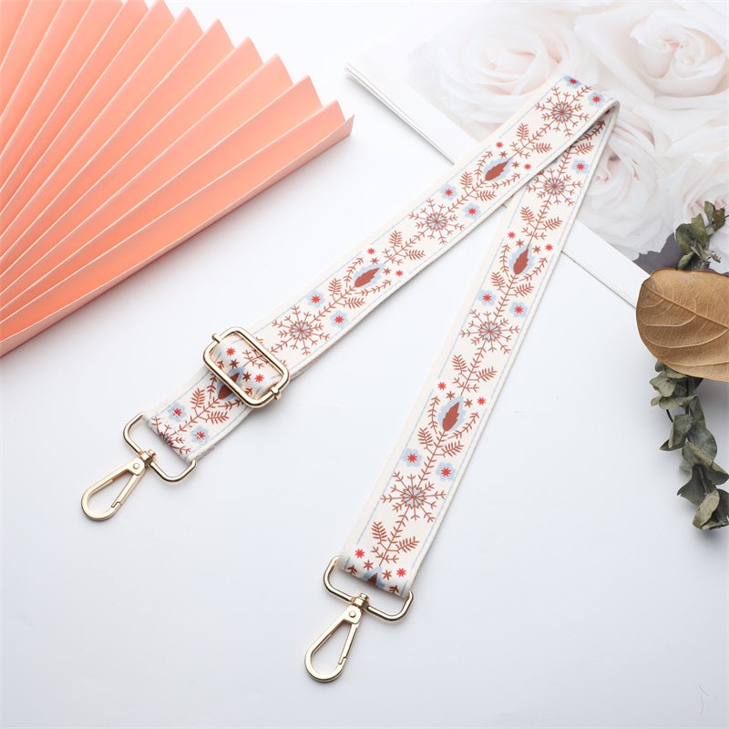 Snowflake Flower Pattern Bag Shoulder Strap