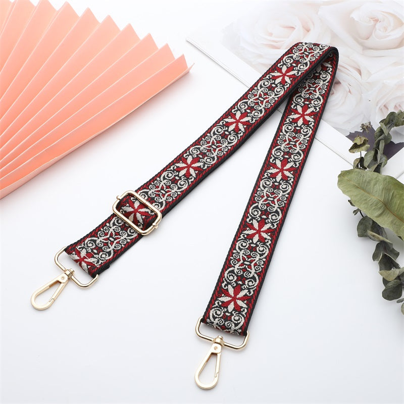 Multicolor Floral Pattern Bag Straps