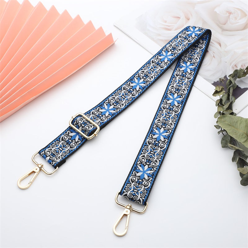 Multicolor Floral Pattern Bag Straps
