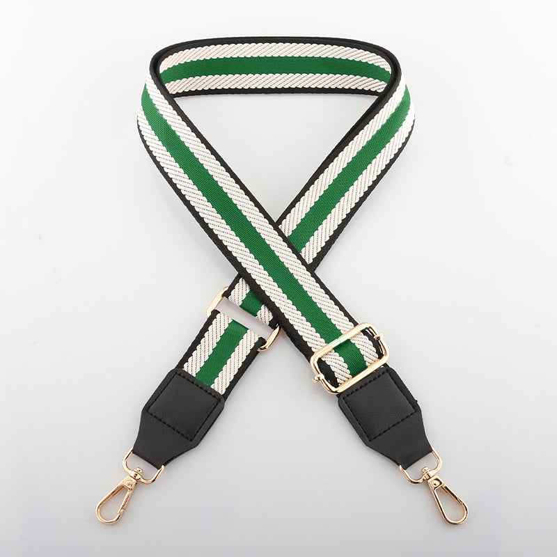 Colorful Black Edge Bag Shoulder Strap with Leather Head