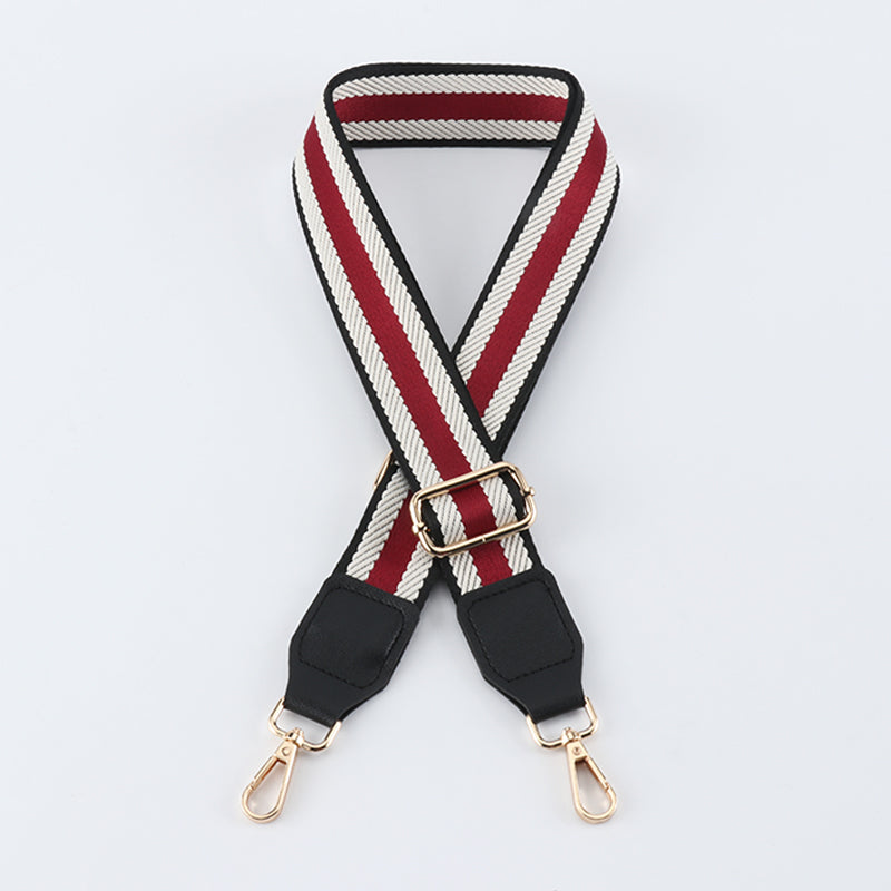 Colorful Black Edge Bag Shoulder Strap with Leather Head