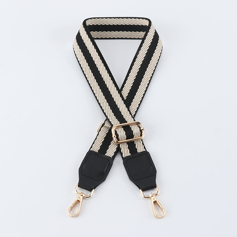 Colorful Black Edge Bag Shoulder Strap with Leather Head