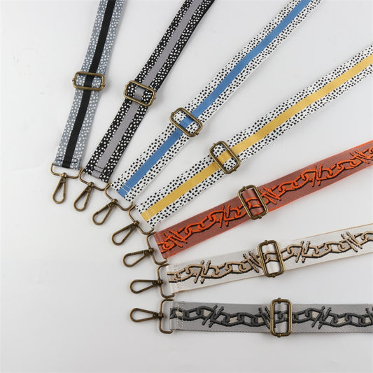 Colorful Spotted Printed Bronze Buckle Shoulder Straps
