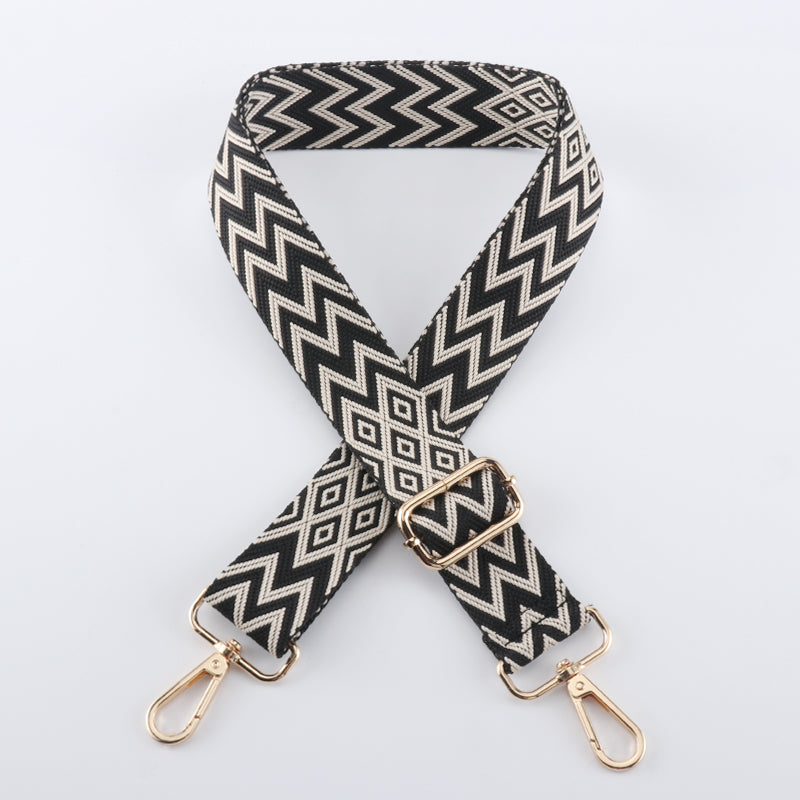 Colorful W Letter Textured Bag Strap