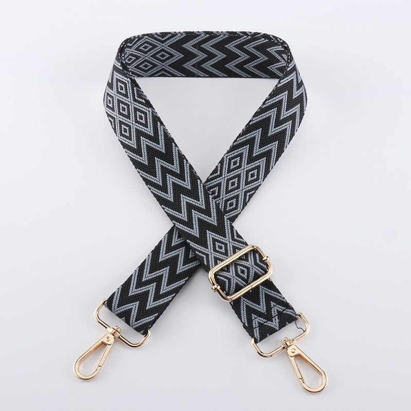 Colorful W Letter Textured Bag Strap