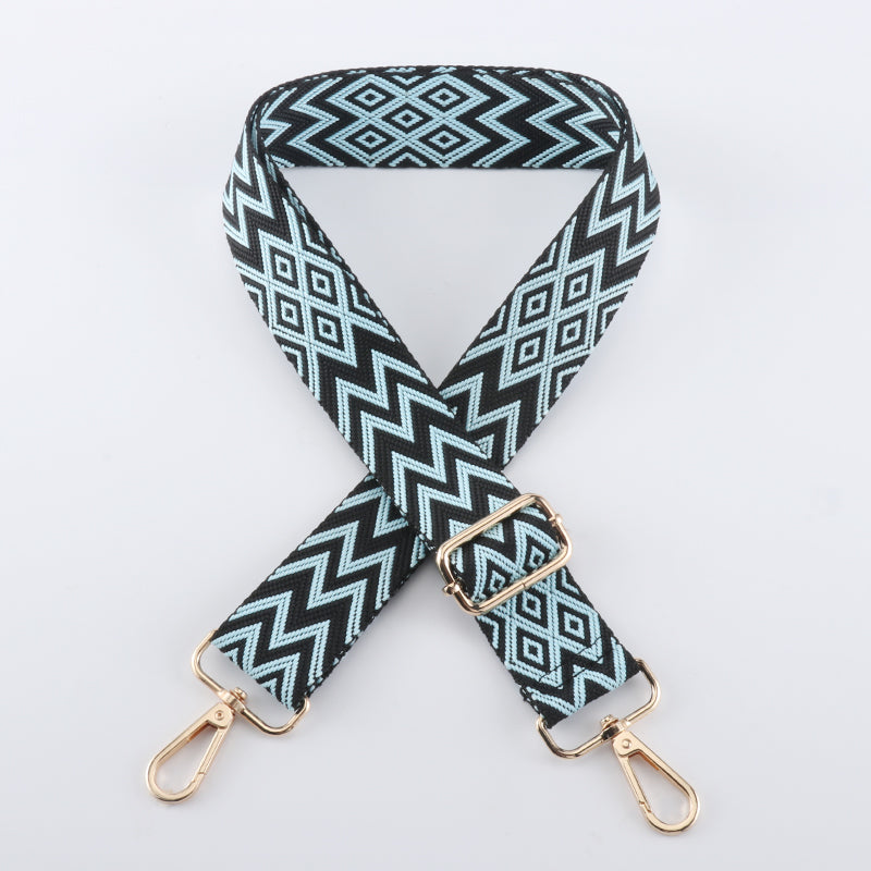 Colorful W Letter Textured Bag Strap