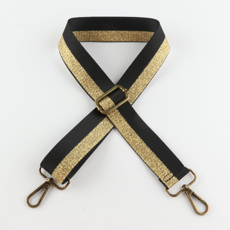 Multicolor Different Styles Stripes Bronze Buckle Shoulder Straps