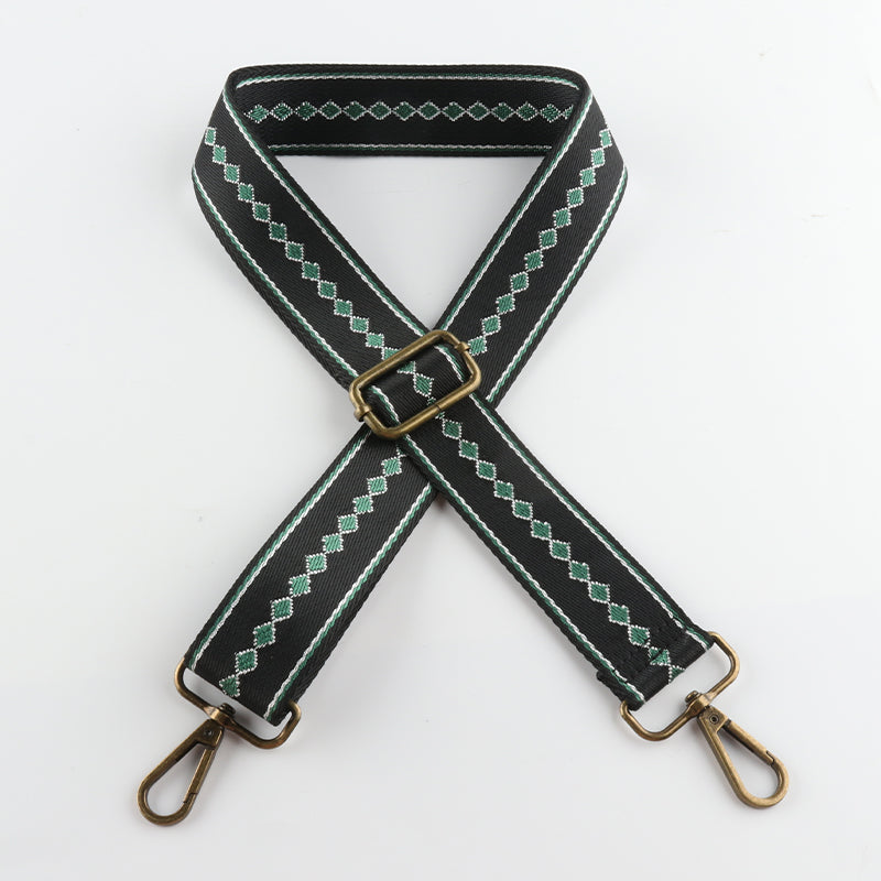 Multicolor Different Styles Stripes Bronze Buckle Shoulder Straps