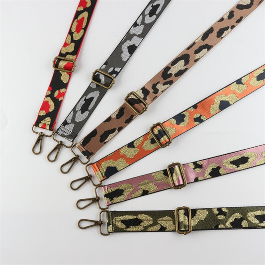 Fixed Collision Color Spot Bronze Buckle Shoulder Straps