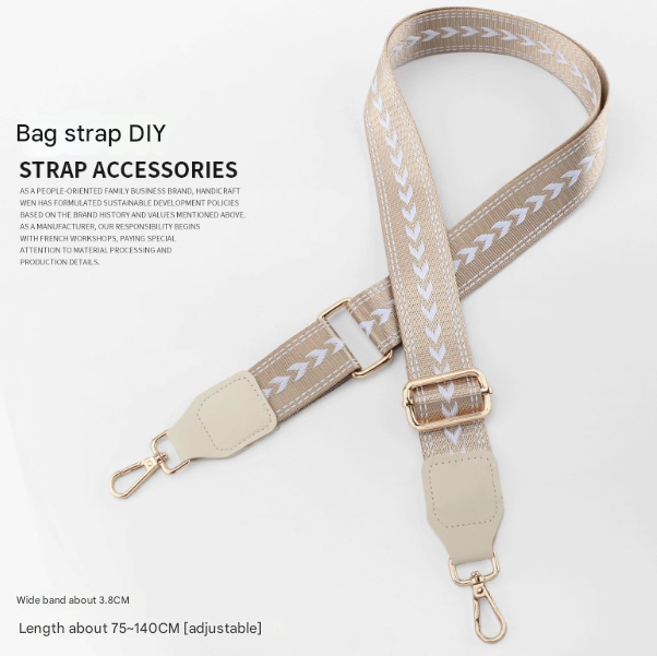Braided Arrow Bag Strap with Leather Head