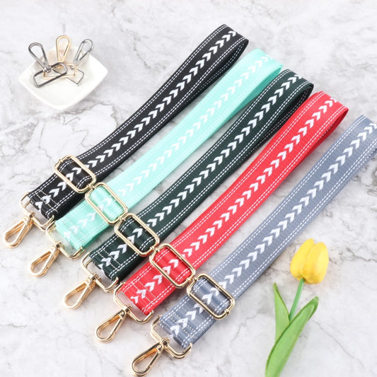 Simple Regular Arrow Pattern Versatile Color Bag Strap