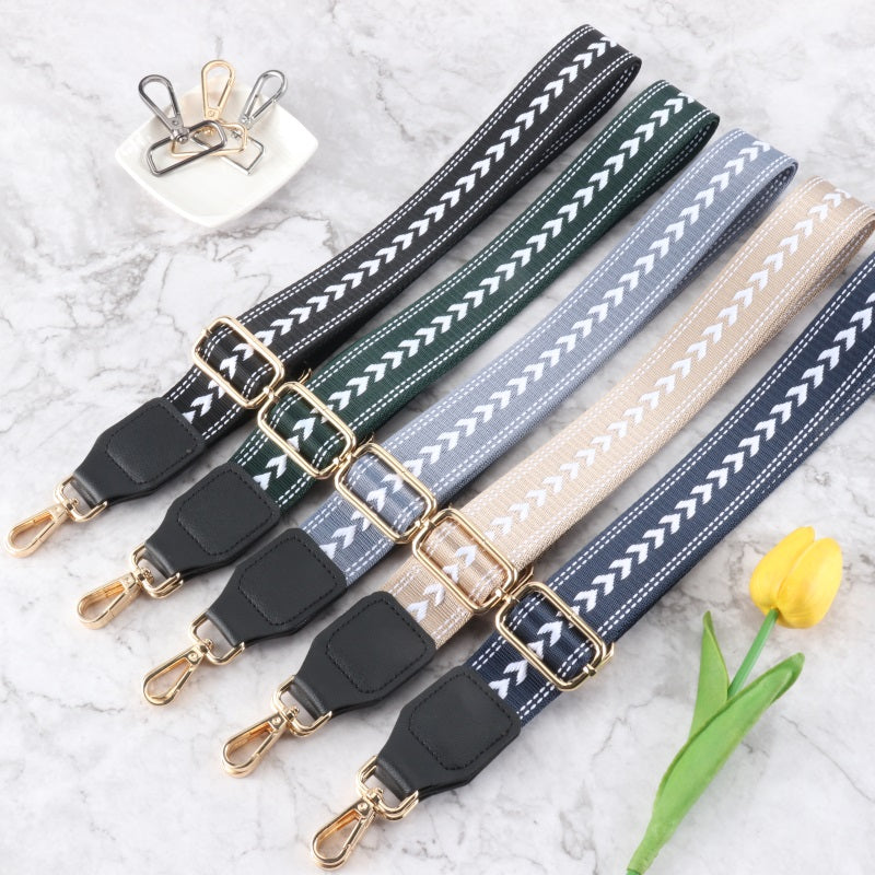 Braided Arrow Bag Strap with Leather Head