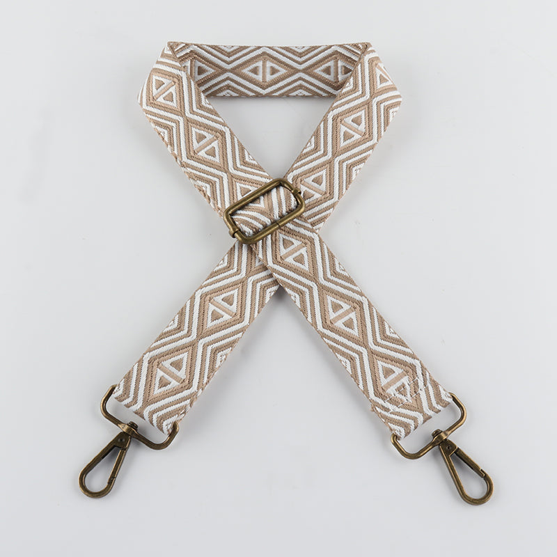 Triangle Rhombus Multi Lines Bronze Buckle Shoulder Straps